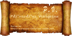 Pórszász Viktorina névjegykártya